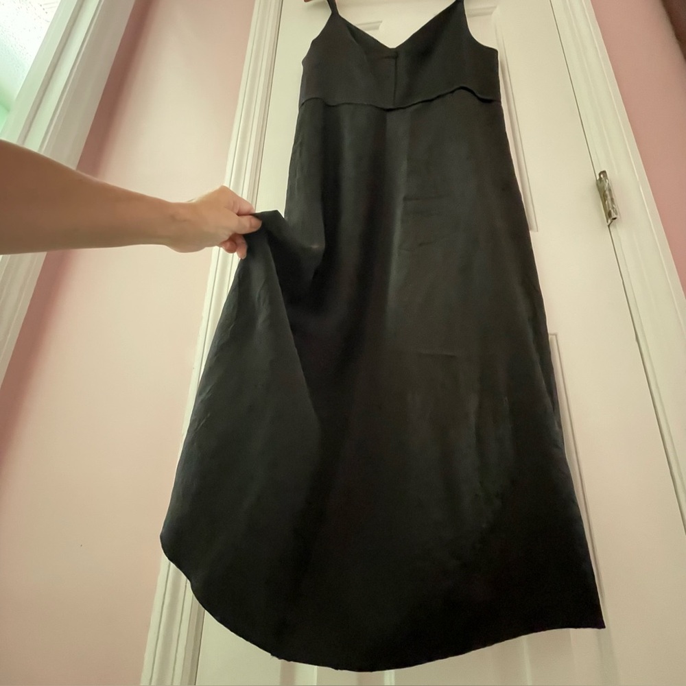 ZARA BLACK SATIN ACETATE MIDIDRESS - Picture 13 of 13